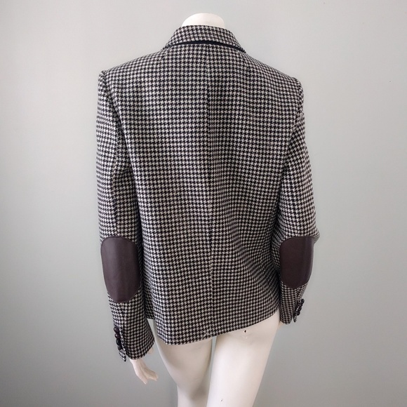 HP❤️ J. Crew Houndstooth Schoolboy Blazer Patch 14 - Picture 6 of 8